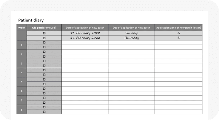 Patient diary